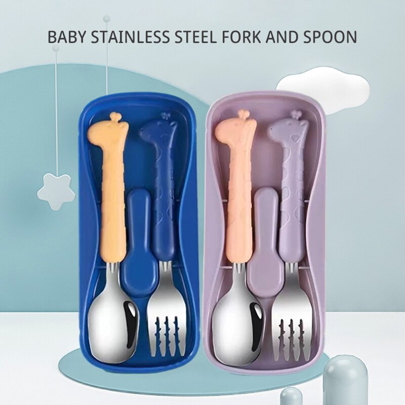 Easy Baby Food - 2PCSÇocuk Sofra Takımı 304 Gıda Sınıfı