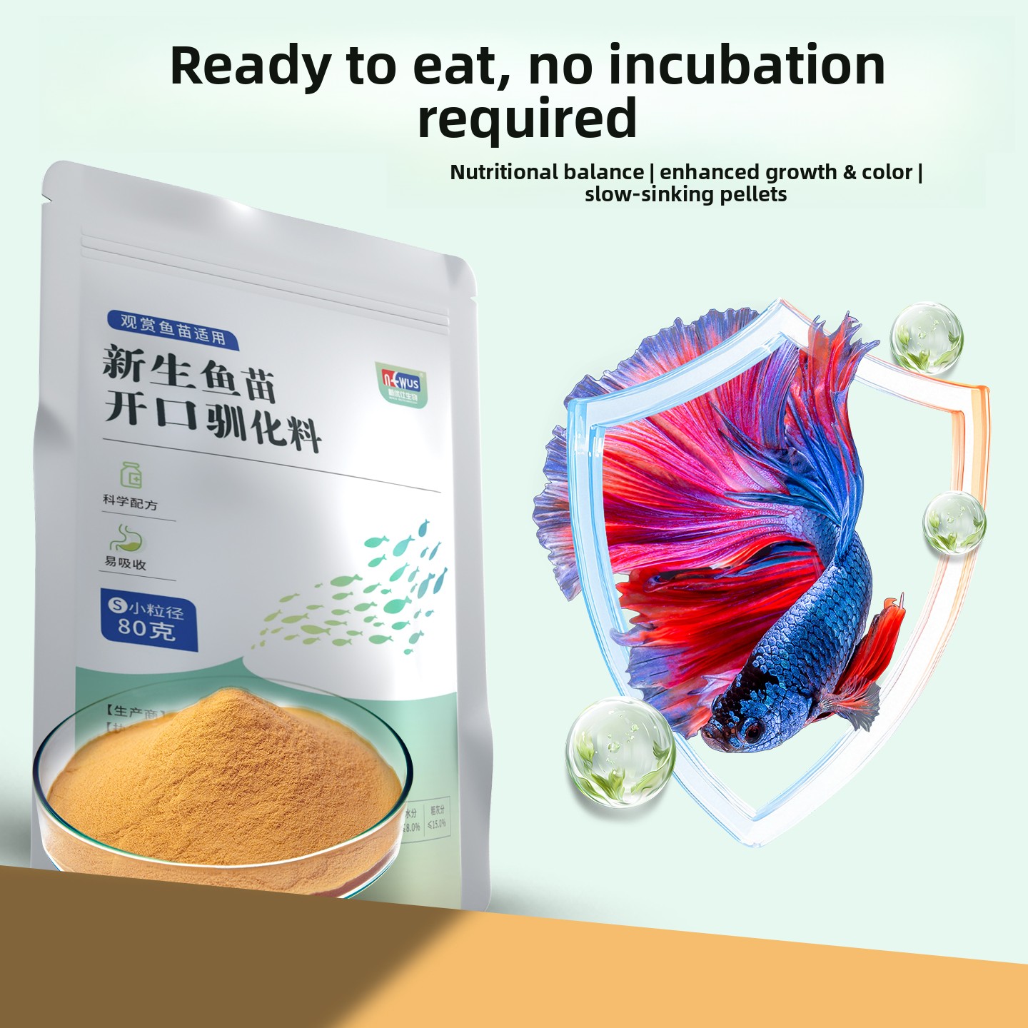 Baby Food High In Protein - Eunison Mikro Pelet Bebek Balık Yemi,