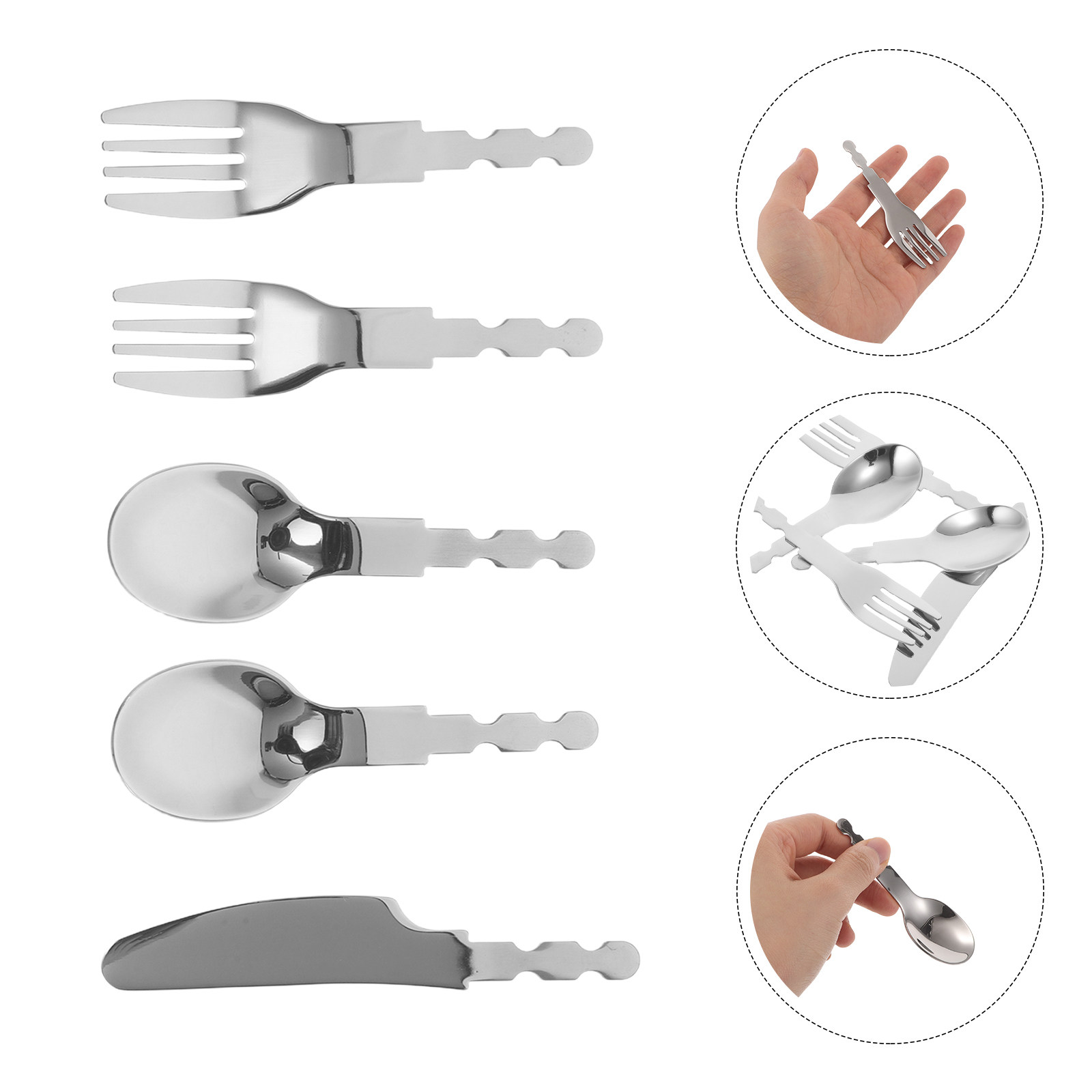 Baby Food Knife Set - 5 Parça Paslanmaz Çelik Çocuk Çatal