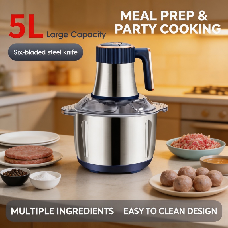 Baby Food Masher - 5L Elektrikli Et Kıyma Makinesi 304