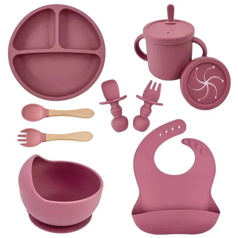 Baby Food Guide - Gıda Sınıfı Silikon Çocuk tabak seti