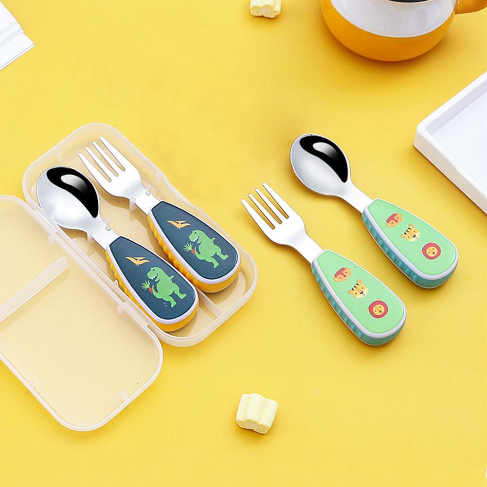 Baby Food Knife Set - 2 adet/takım Çocuk Kısa Saplı Kaşık