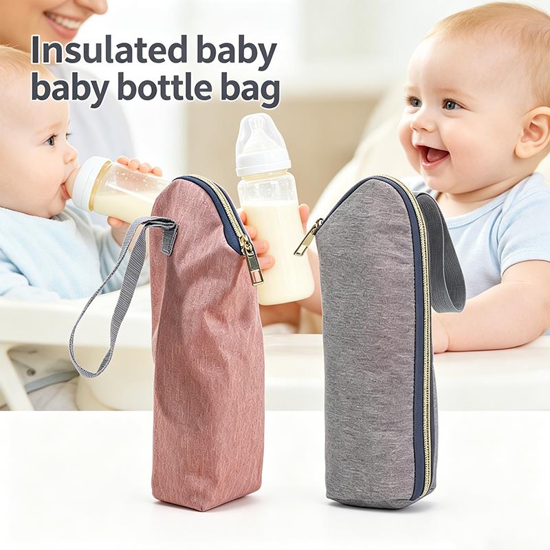 Baby Food Newborn - Taşınabilir Biberon Yalıtımlı Çantası, Fermuarlı Termal
