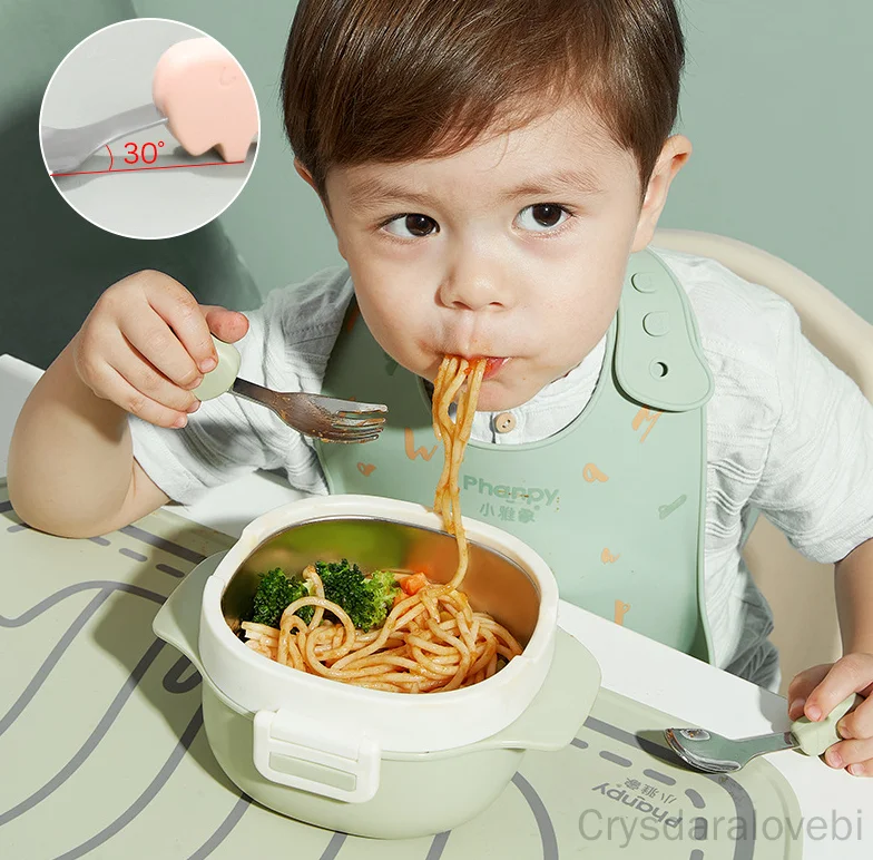 1 takım Fil Kısa Çatal Kaşık S - Baby Food In Japan incelemesi ve fiyatı