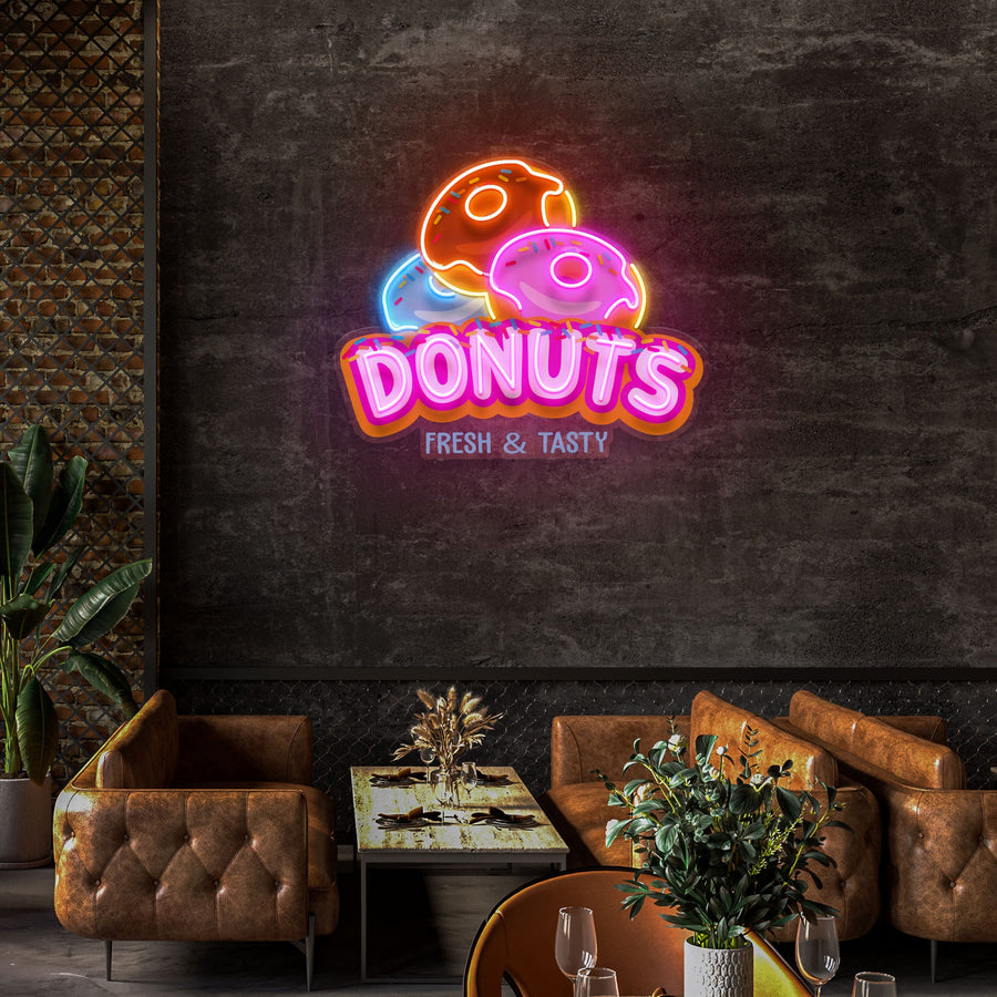 Donut Neon işareti ile özel re - Baby Food In Restaurant incelemesi ve fiyatı